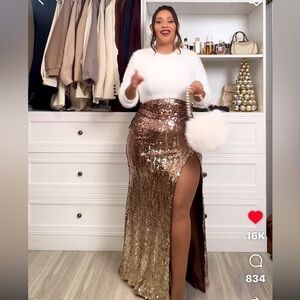 Gold shimmer gown